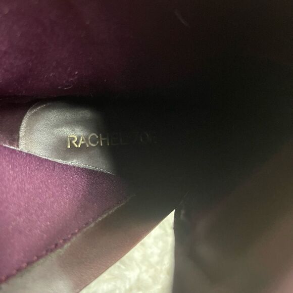 Rachel Zoe  Maya Deep Mahogany Croc-Embossed Faux leather Platform Boots lSZ8.5 - Picture 9 of 10